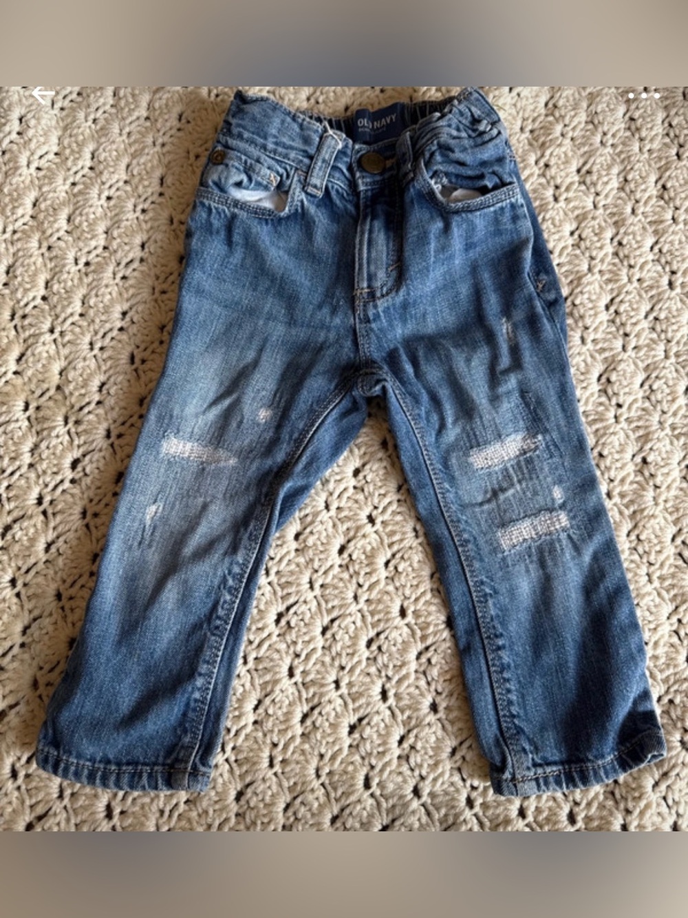 Old Navy Boys Blue Distressed Relaxed Jeans